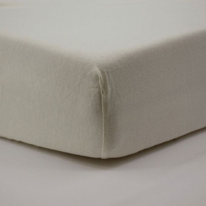 Little Band 2-Pack Baby Cotbed Fitted Sheets - 140 x 70 cm - Beige & Storm Blue - 100% Cotton - Image 3